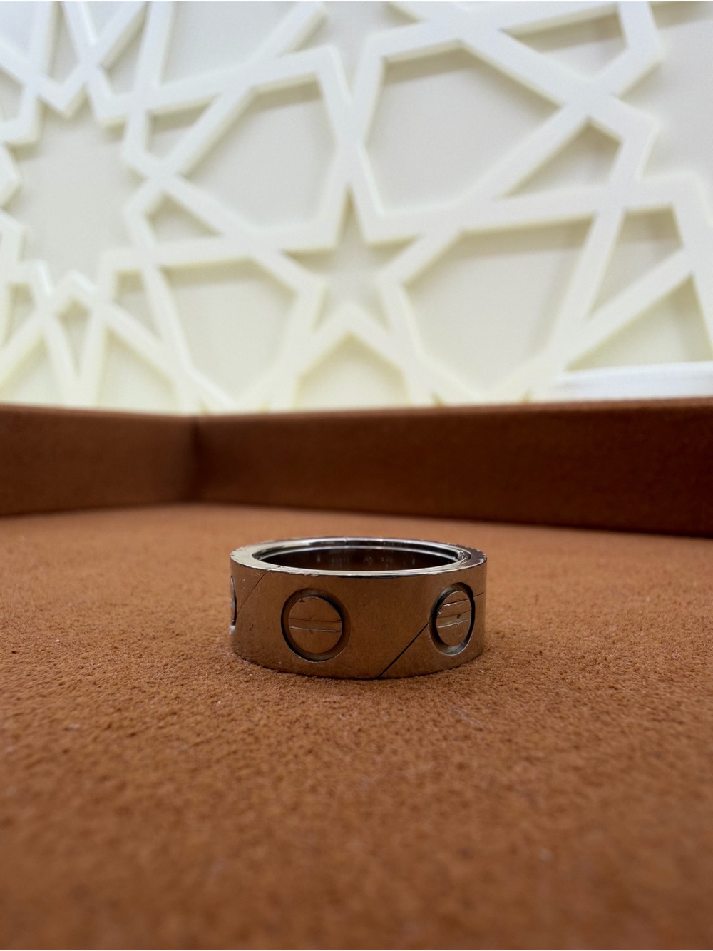 Cartier Astro Love Ring 750 White Gold 1999 Vintage Limited Edition Size 5